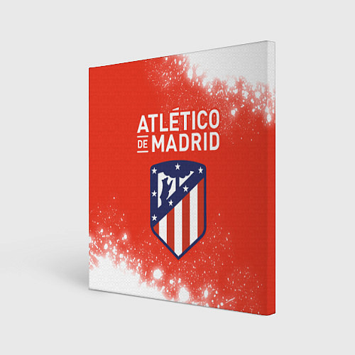 Картина квадратная ATLETICO MADRID Брызги / 3D-принт – фото 1