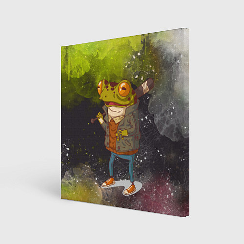 Картина квадратная Лягушка хулиган Frog hooligan / 3D-принт – фото 1