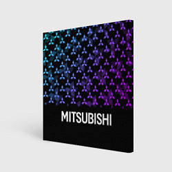 Холст квадратный MITSUBISHI NEON PATTERN, цвет: 3D-принт