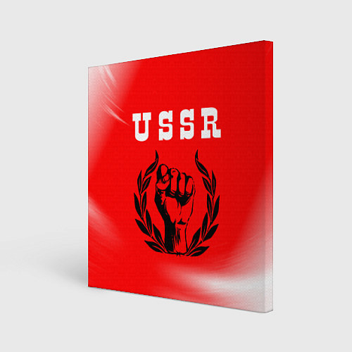 Картина квадратная USSR - КУЛАК Космос / 3D-принт – фото 1
