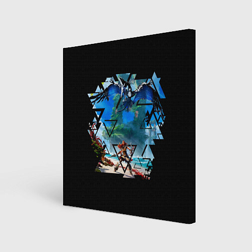 Картина квадратная Horizon Forbidden West Элой на пляже / 3D-принт – фото 1