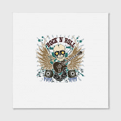 Холст квадратный ROCKNROLL музыкант, цвет: 3D-принт — фото 2