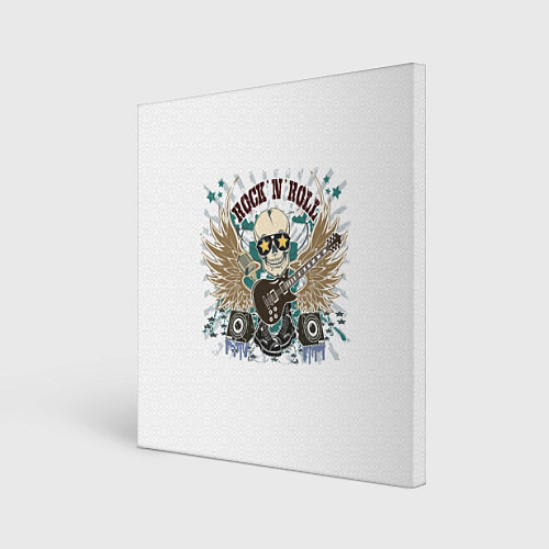 Картина квадратная ROCKNROLL музыкант / 3D-принт – фото 1