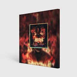 Холст квадратный Karmageddon Kizaru Альбом Кизару огонь, цвет: 3D-принт
