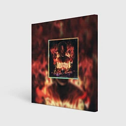 Холст квадратный Karmageddon Kizaru Альбом Кизару огонь, цвет: 3D-принт