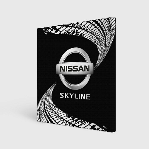Картина квадратная NISSAN SKYLINE Следы / 3D-принт – фото 1