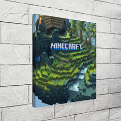 Холст квадратный Minecraft Video game Landscape, цвет: 3D-принт — фото 2
