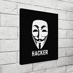 Холст квадратный HACKER Маска V, цвет: 3D-принт — фото 2