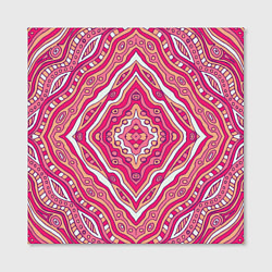 Холст квадратный Абстракция Узор розового цвета, цвет: 3D-принт — фото 2