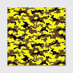 Холст квадратный Камуфляж Жёлто-Коричневый, цвет: 3D-принт — фото 2