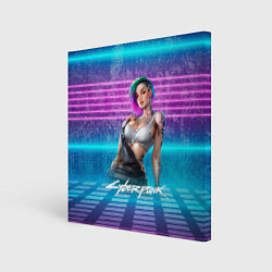 Холст квадратный Judy 18 Джуди Cyberpunk2077, цвет: 3D-принт