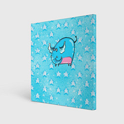 Холст квадратный Большой голубой слон, цвет: 3D-принт