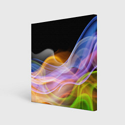 Холст квадратный Цветной дым Color pattern, цвет: 3D-принт