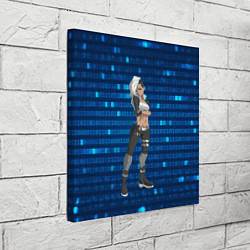 Холст квадратный Девушка Киберпанк, цвет: 3D-принт — фото 2