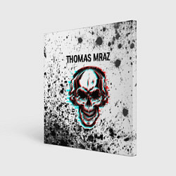 Холст квадратный Thomas Mraz - ЧЕРЕП - Краска, цвет: 3D-принт