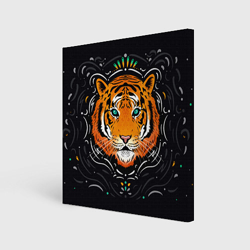Картина квадратная Взгляд Тигра Eye of Tiger / 3D-принт – фото 1