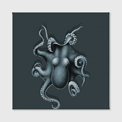Холст квадратный Серый осьминог, цвет: 3D-принт — фото 2