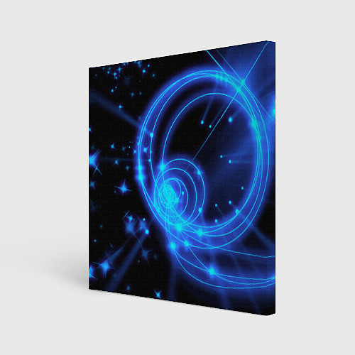 Картина квадратная Неоновый космос Neon space / 3D-принт – фото 1