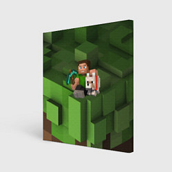 Холст квадратный Minecraft Heroes Video game, цвет: 3D-принт