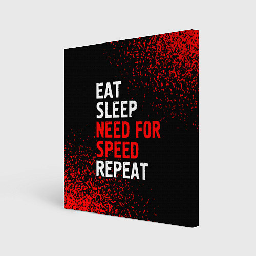 Картина квадратная Eat Sleep Need for Speed Repeat - Спрей / 3D-принт – фото 1