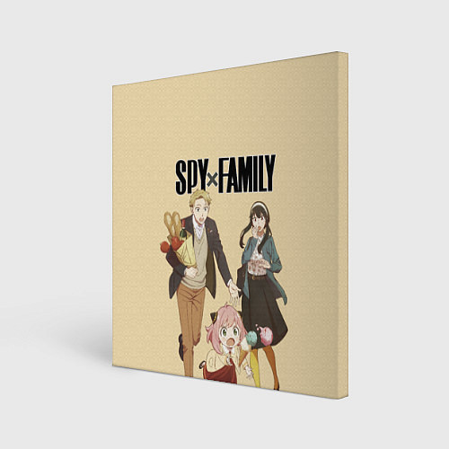 Картина квадратная Spy x Family: Семья шпиона / 3D-принт – фото 1