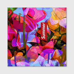 Холст квадратный Красочный летний цветочный паттерн Summer color pa, цвет: 3D-принт — фото 2