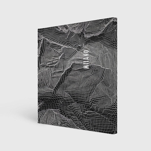 Картина квадратная Мятая сетчатая ткань Crumpled Mesh Fabric / 3D-принт – фото 1