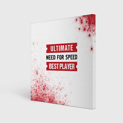 Картина квадратная Need for Speed таблички Ultimate и Best Player / 3D-принт – фото 1