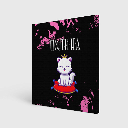 Картина квадратная Полина КОШКА Милитари / 3D-принт – фото 1