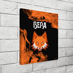 Холст квадратный Вера - ЛИСА - Пламя, цвет: 3D-принт — фото 2