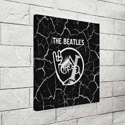 Холст квадратный The Beatles - КОТ - Трещины, цвет: 3D-принт — фото 2
