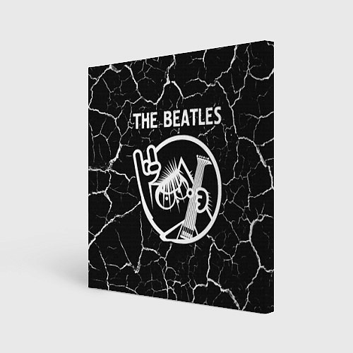 Картина квадратная The Beatles - КОТ - Трещины / 3D-принт – фото 1