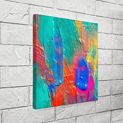 Холст квадратный Мазки масляной краски Абстракция Oil Paint Strokes, цвет: 3D-принт — фото 2
