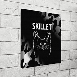 Холст квадратный Группа Skillet и Рок Кот, цвет: 3D-принт — фото 2