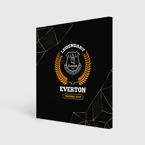 Картина квадратная Лого Everton и надпись Legendary Football Club на / 3D-принт – фото 1