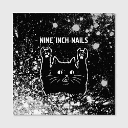 Холст квадратный Группа Nine Inch Nails и Рок Кот, цвет: 3D-принт — фото 2