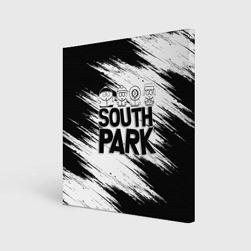 Картина квадратная Южный парк - персонажи и логотип South Park / 3D-принт – фото 1