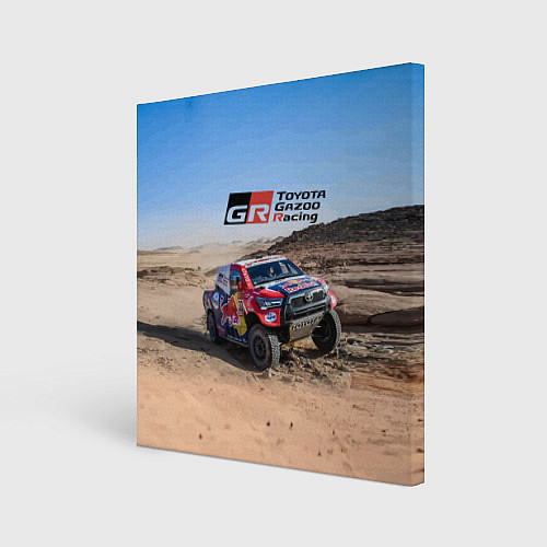 Картина квадратная Toyota Gazoo Racing Rally Desert Competition Ралли / 3D-принт – фото 1