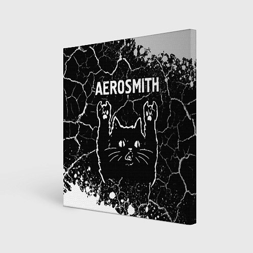 Картина квадратная Группа Aerosmith и Рок Кот / 3D-принт – фото 1