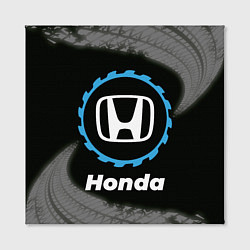 Холст квадратный Honda в стиле Top Gear со следами шин на фоне, цвет: 3D-принт — фото 2