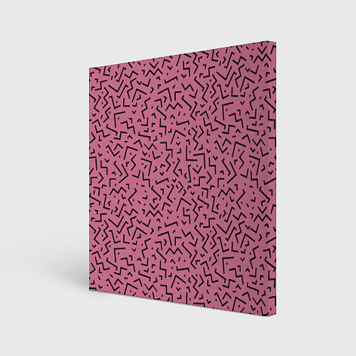 Картина квадратная Минималистический паттерн на розовом фоне / 3D-принт – фото 1
