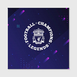 Холст квадратный Символ Liverpool и круглая надпись Football Legend, цвет: 3D-принт — фото 2