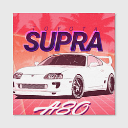 Холст квадратный Supra A80 Retro Style, цвет: 3D-принт — фото 2