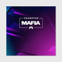 Холст квадратный Mafia Gaming Champion: рамка с лого и джойстиком н, цвет: 3D-принт — фото 2