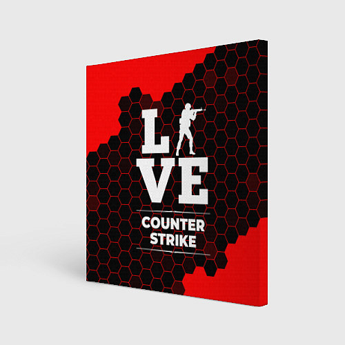 Картина квадратная Counter Strike Love Классика / 3D-принт – фото 1