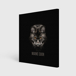 Холст квадратный Maine coon - кот, цвет: 3D-принт