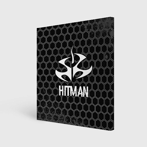 Картина квадратная Hitman Glitch на темном фоне / 3D-принт – фото 1