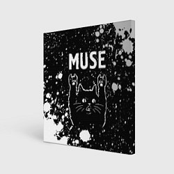 Картина квадратная Группа Muse и Рок Кот