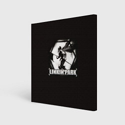 Холст квадратный Linkin Park рисунок баллончиком, цвет: 3D-принт