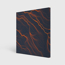 Холст квадратный Оранжевая Молния, цвет: 3D-принт